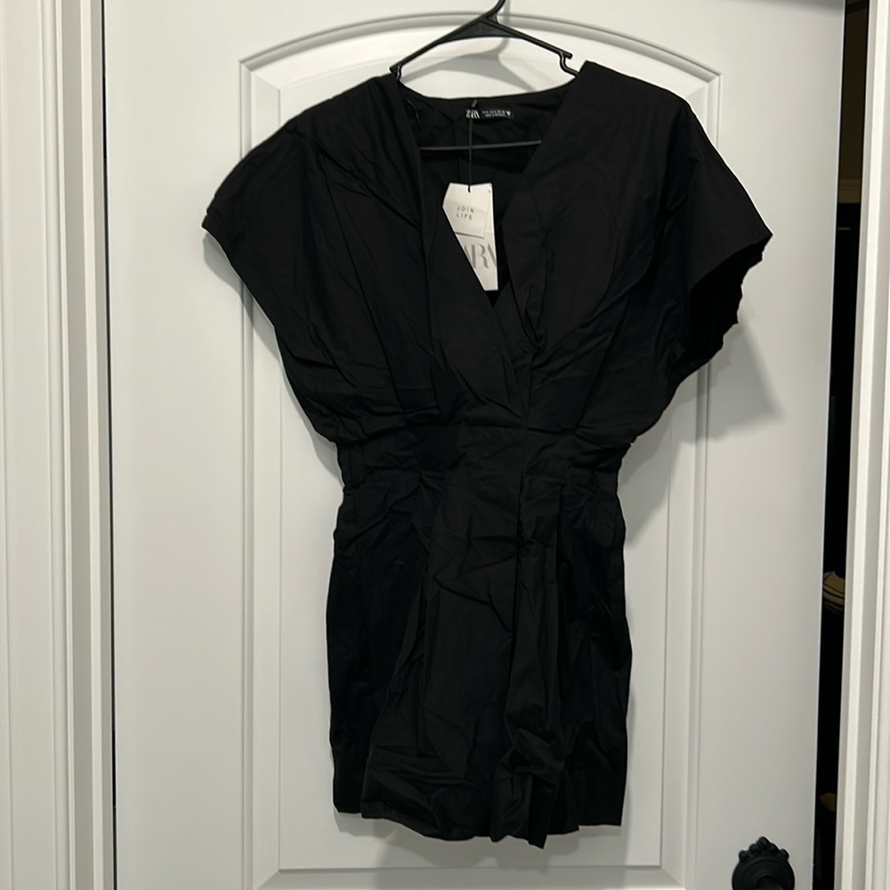Zara nwt long shirt/dress black